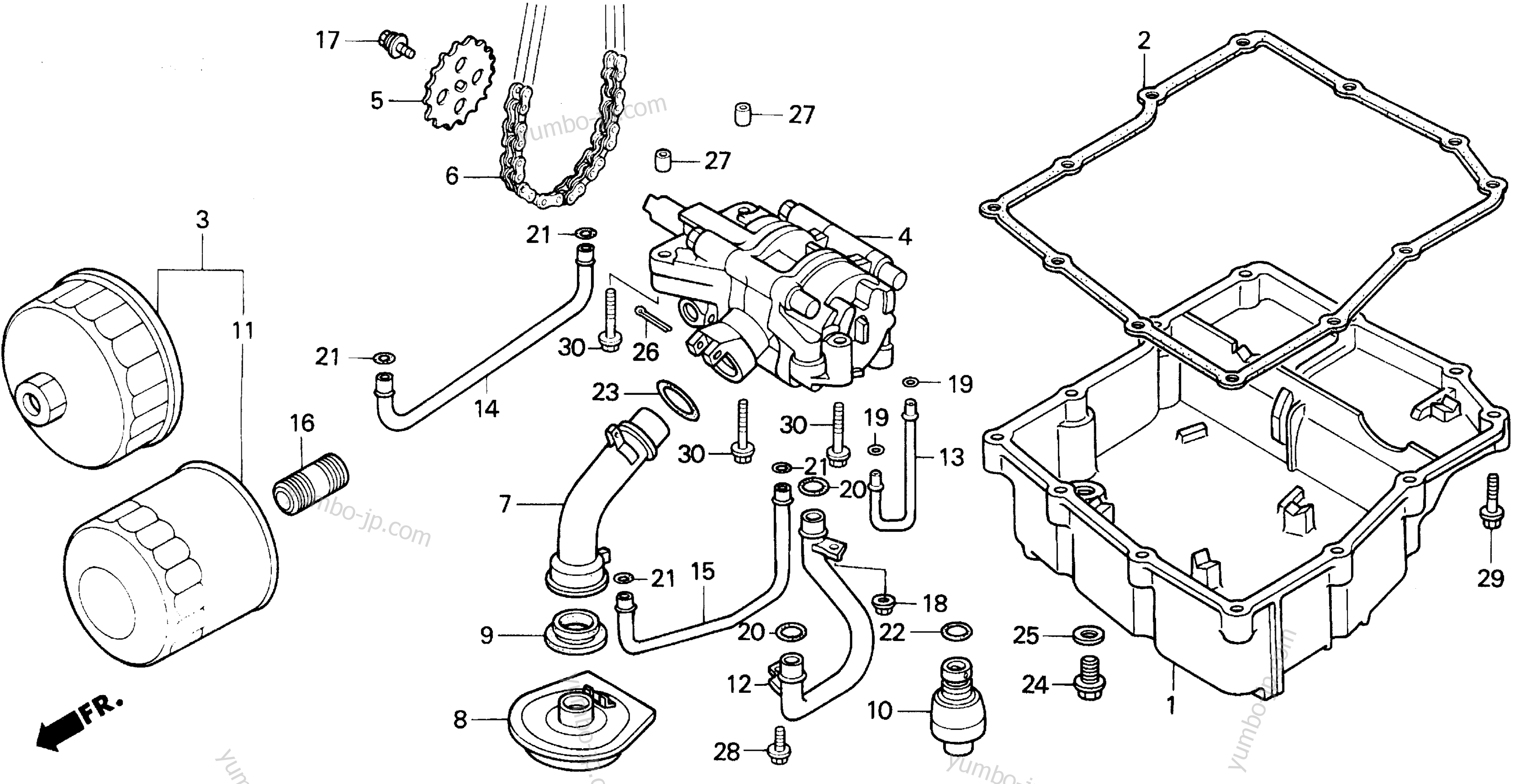 OIL PUMP for motorcycles HONDA VFR750F A 1994 year