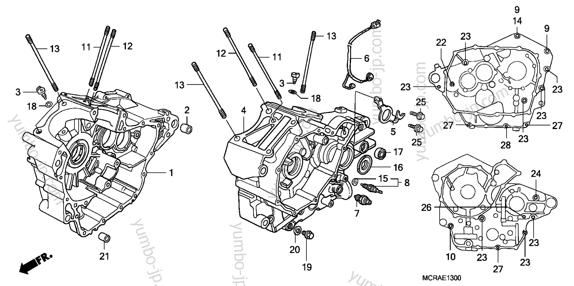 CRANKCASE for motorcycles HONDA VT750DCB A 2007 year