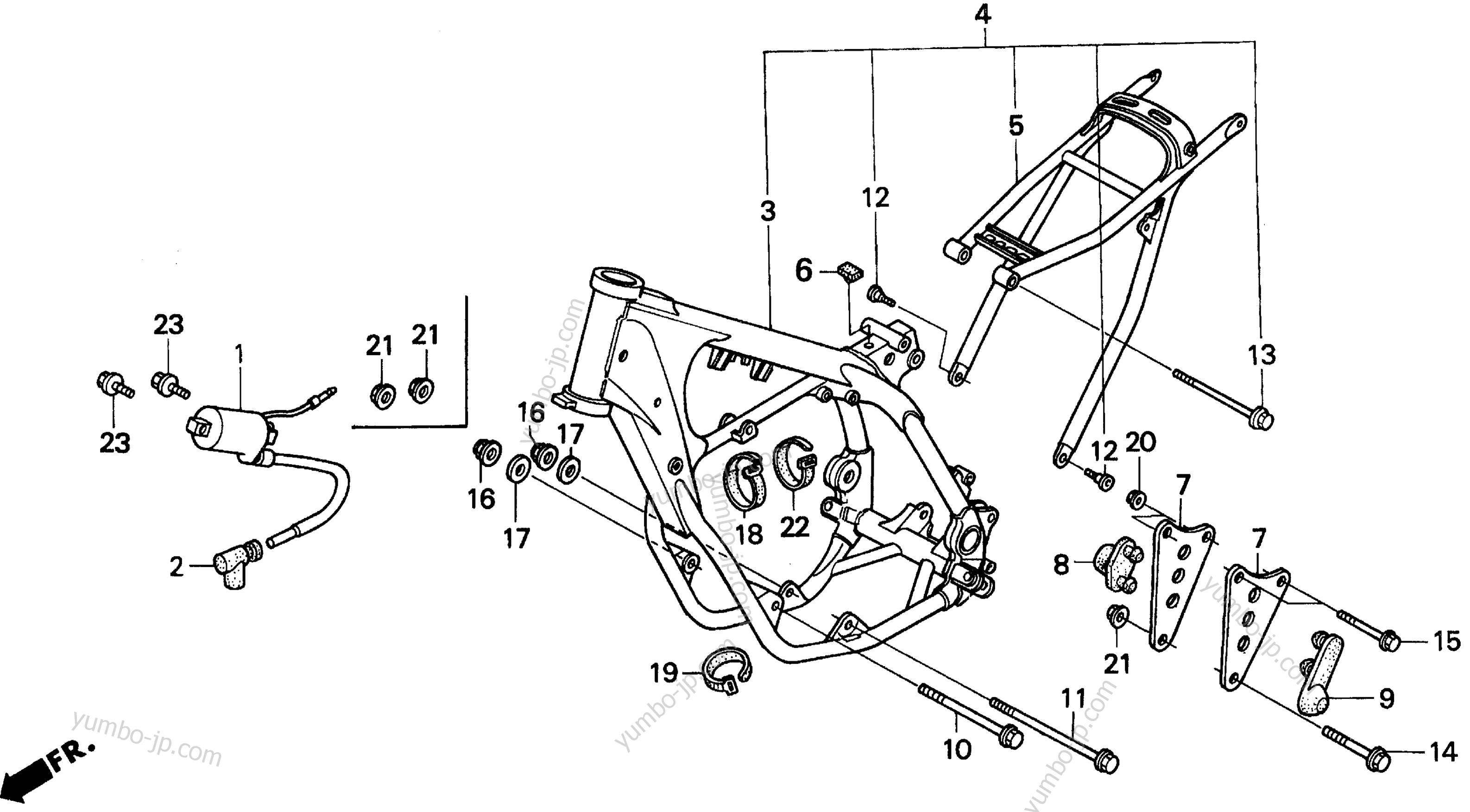 FRAME for motorcycles HONDA CR250R A 1994 year
