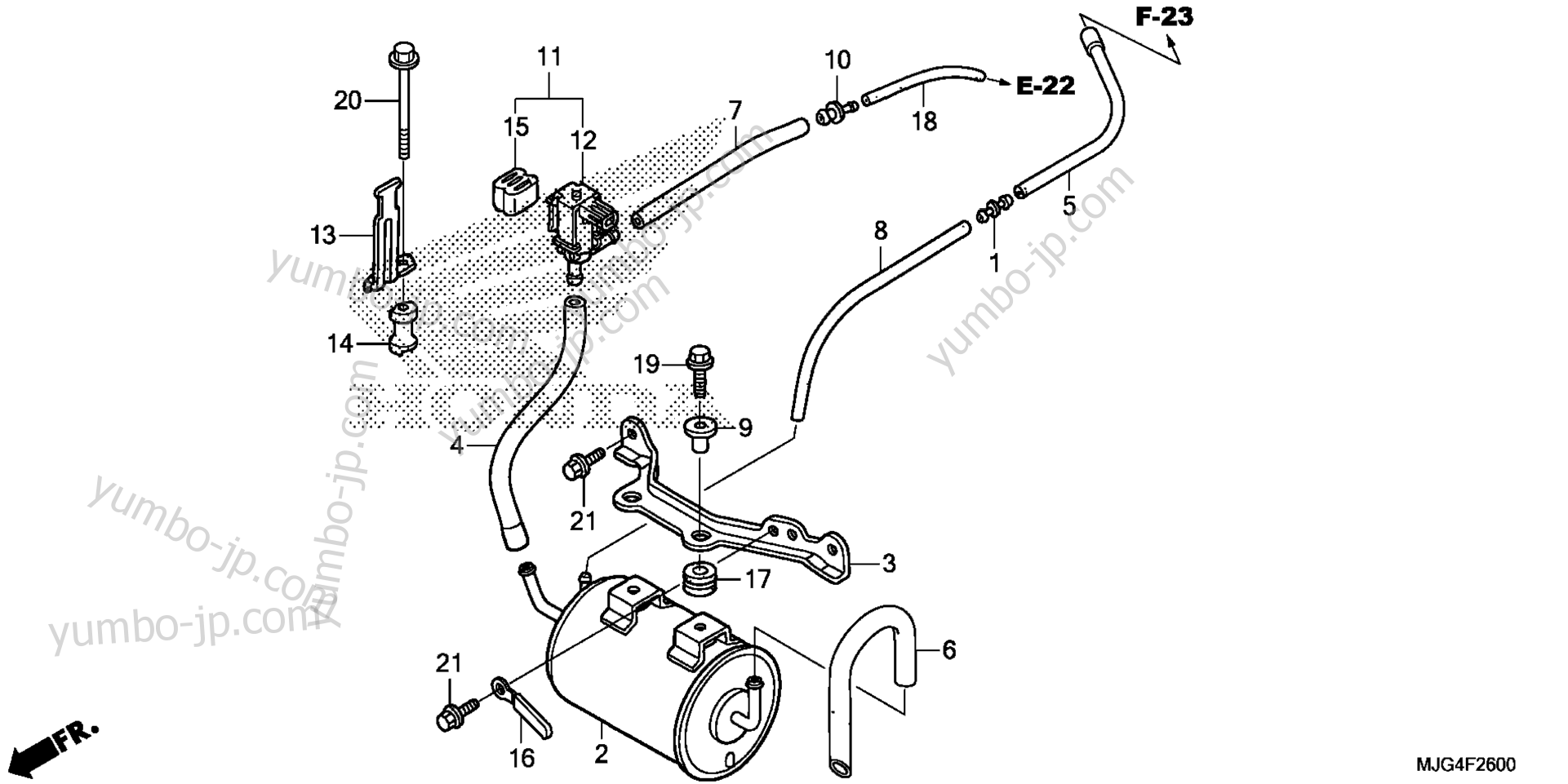 EVAP CANISTER для мотоциклов HONDA GL1800BD 2AC 2013 г.