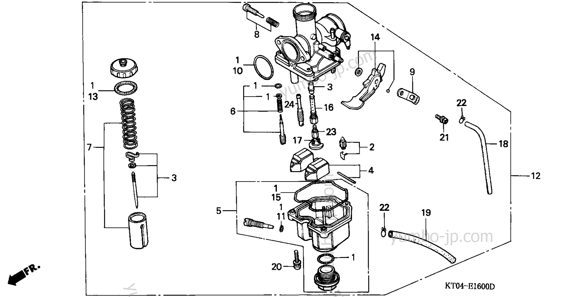 CARBURETOR for motorcycles HONDA XR200R AC 2002 year