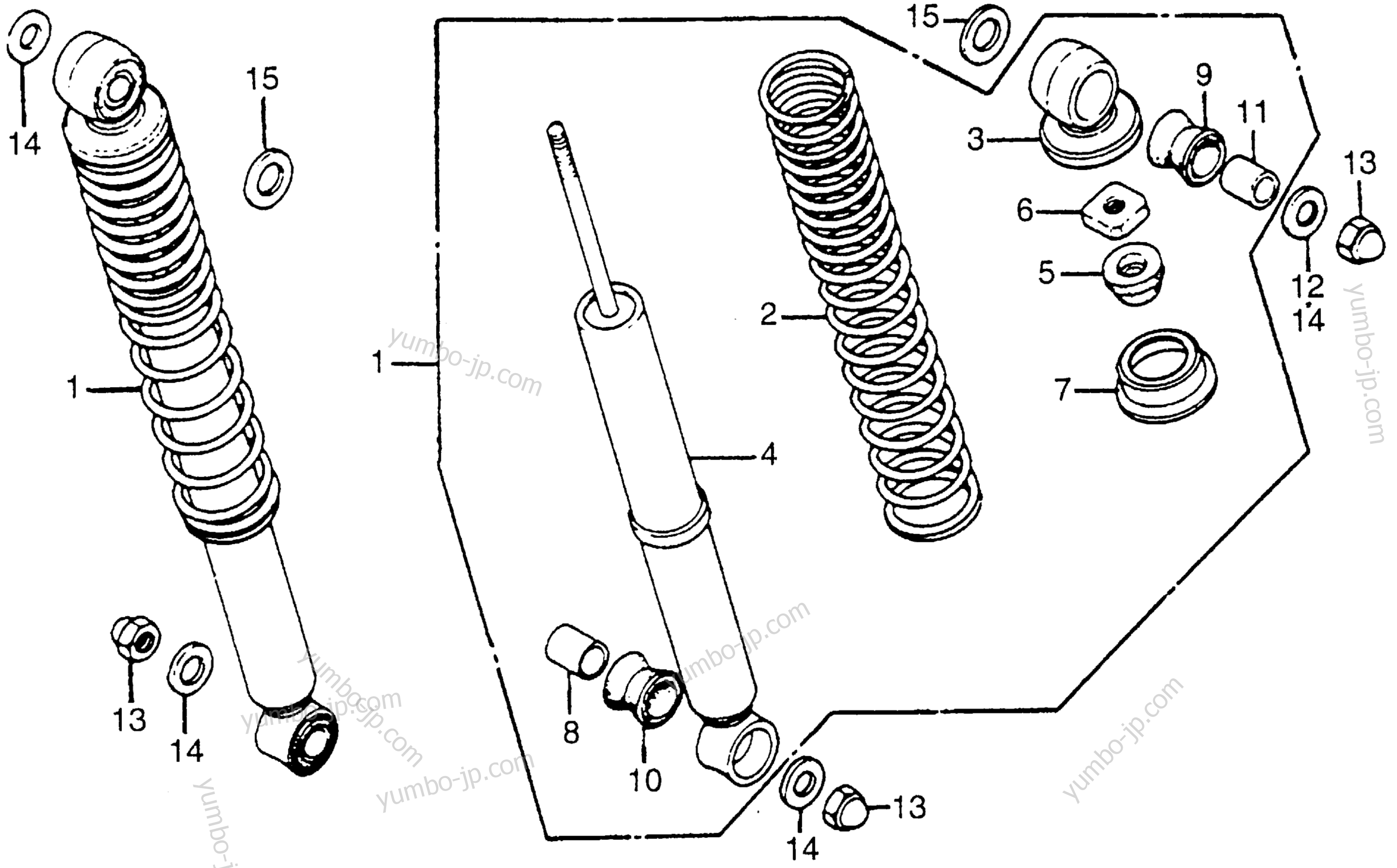 REAR SHOCK ABSORBER for motorcycles HONDA CT70 A 1981 year
