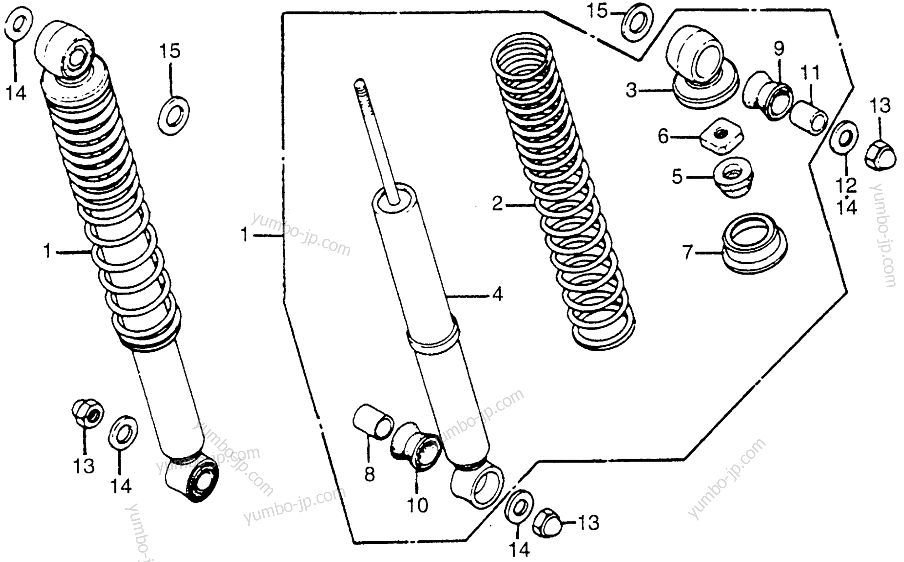 REAR SHOCK ABSORBER для мотоциклов HONDA CT70 A 1981 г.