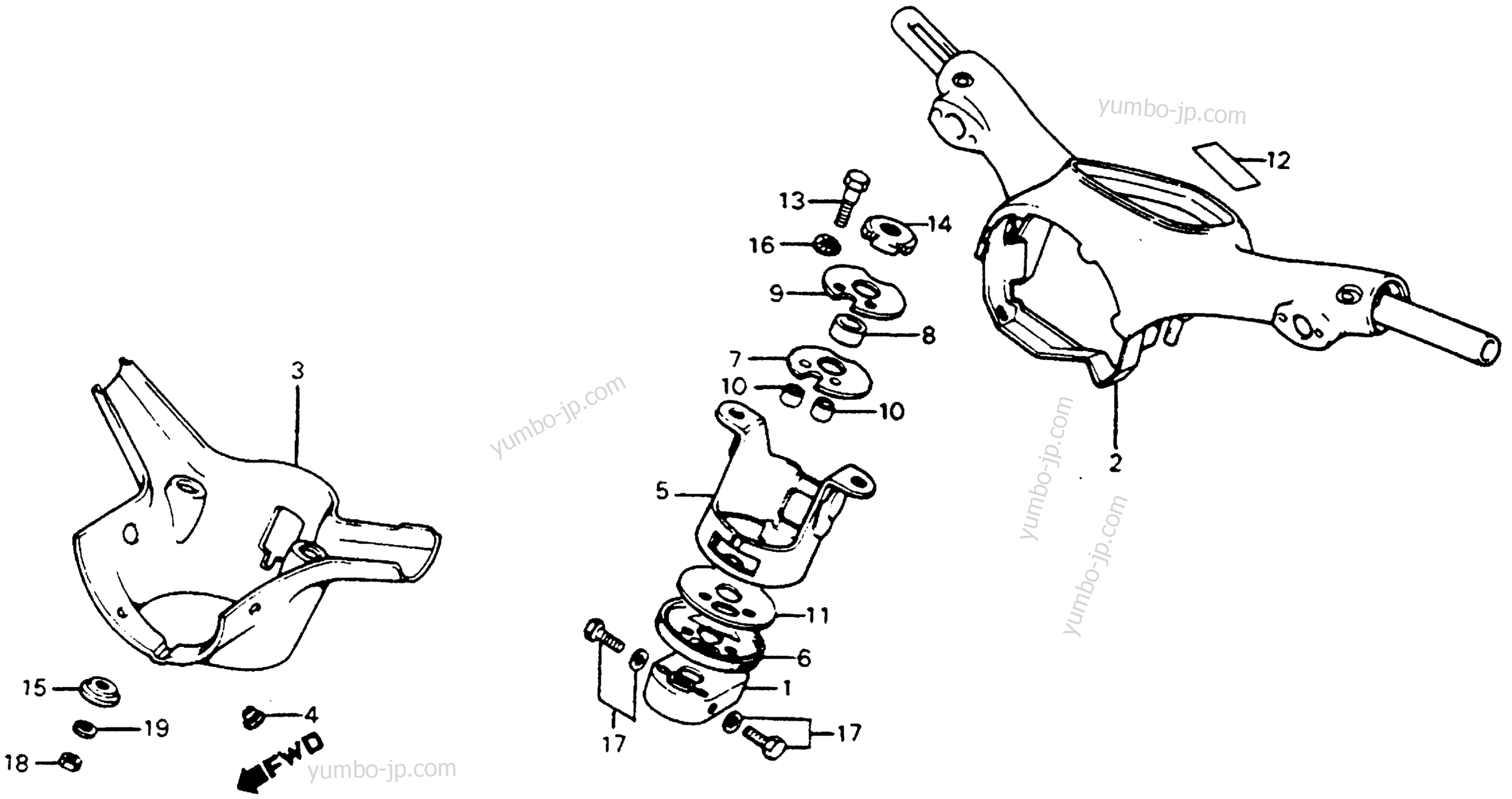 HANDLEBAR / TOP BRIDGE для мотоциклов HONDA C70 A 1980 г.