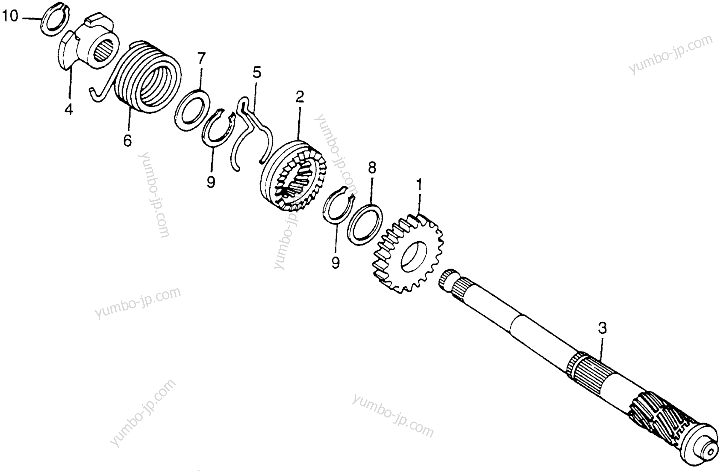 KICK STARTER SPINDLE for motorcycles HONDA CT70 A 1980 year