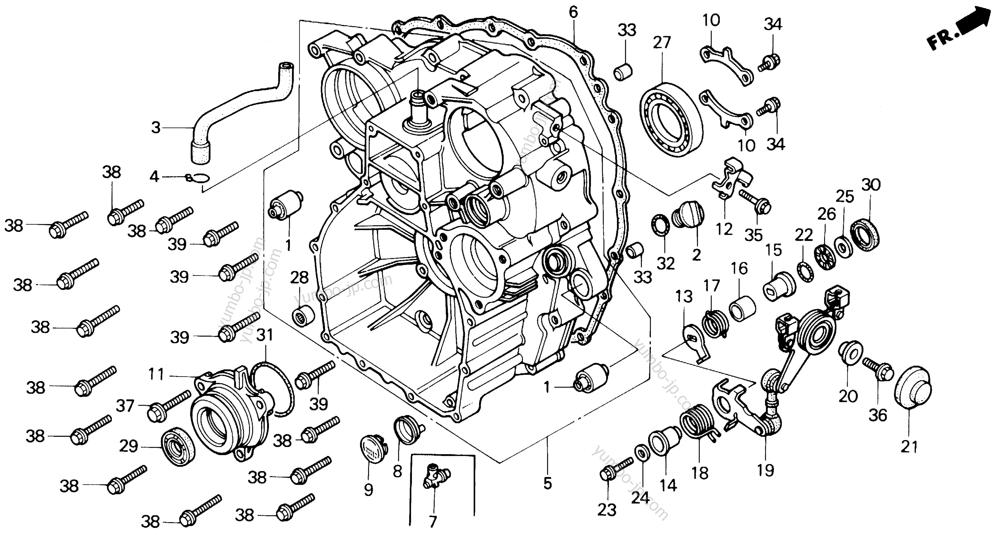 REAR CASE для мотоциклов HONDA GL1500I AC 1991 г.
