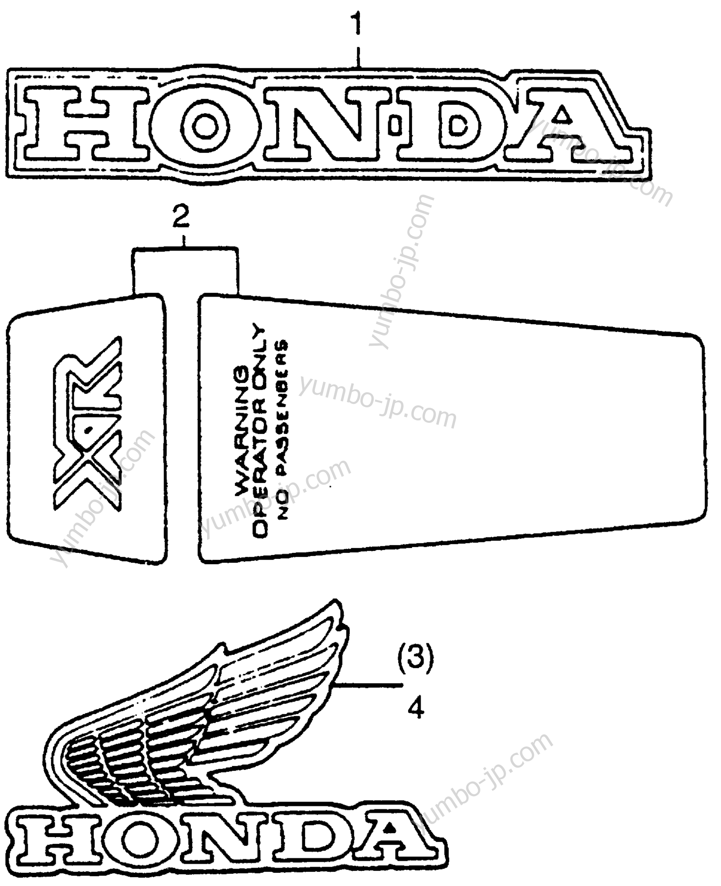 TANK STRIPE for motorcycles HONDA XR80 A 1983 year