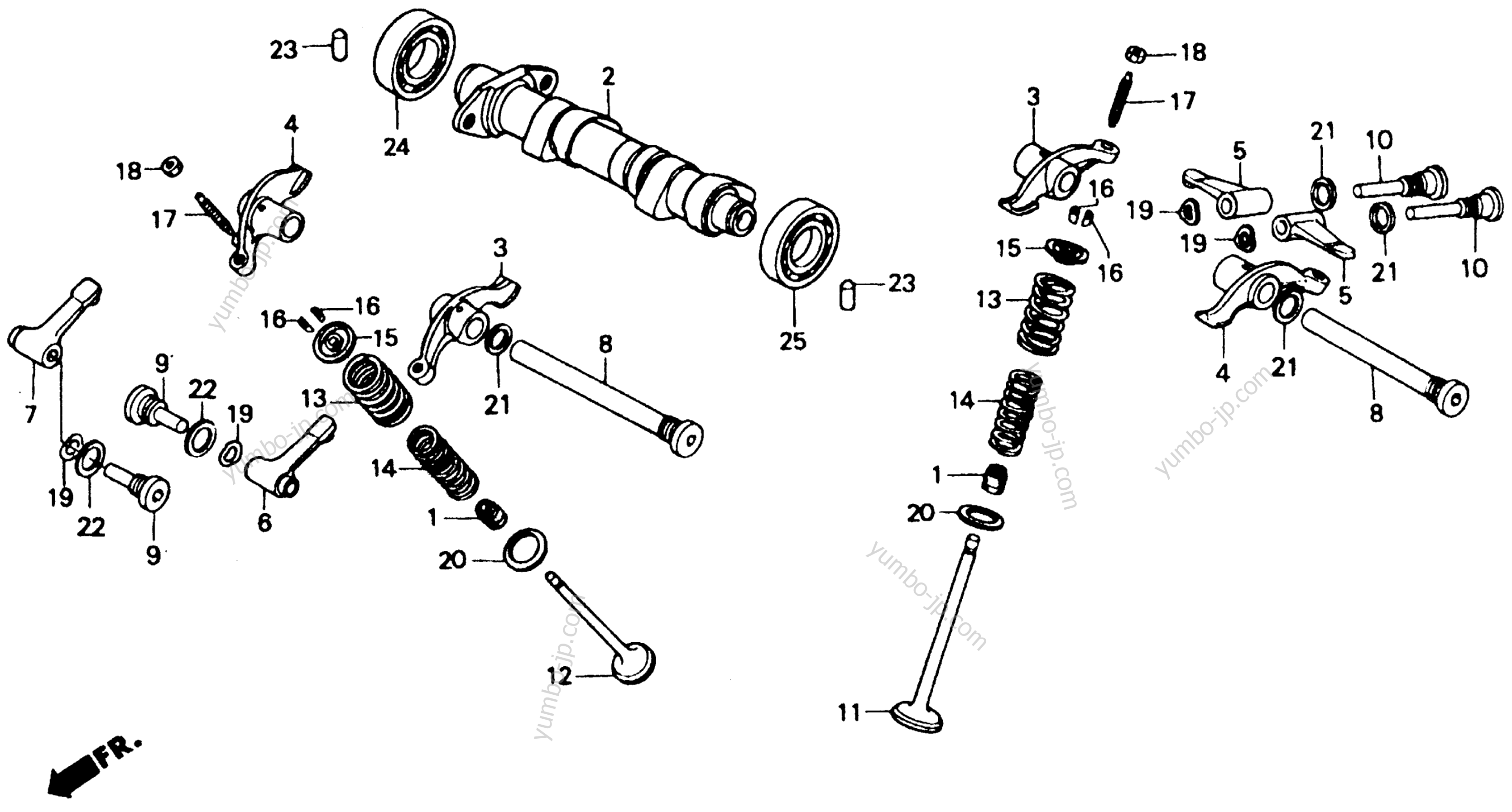 CAMSHAFT for motorcycles HONDA XR600R A 1985 year