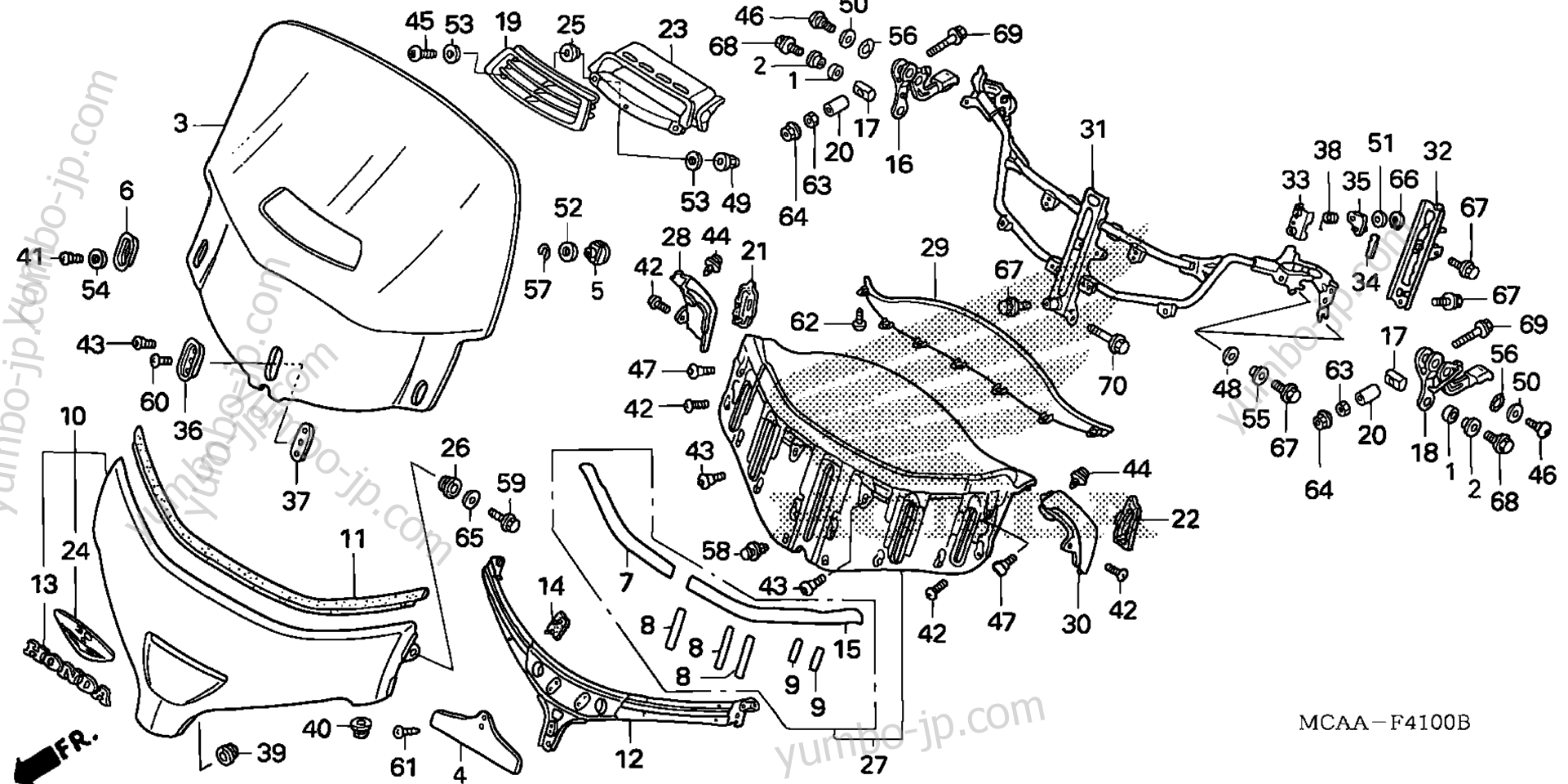 WINDSCREEN (GL1800/A'05) для мотоциклов HONDA GL1800A A 2005 г.