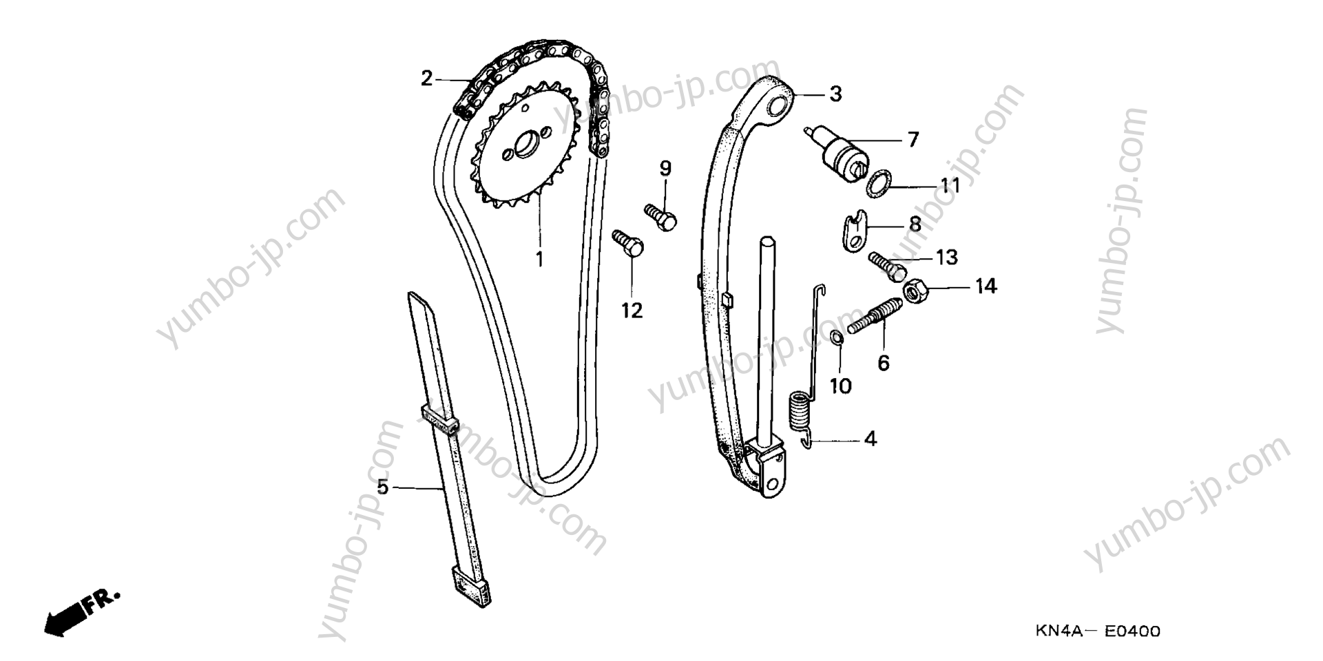 CAM CHAIN for motorcycles HONDA XR100R A 2002 year