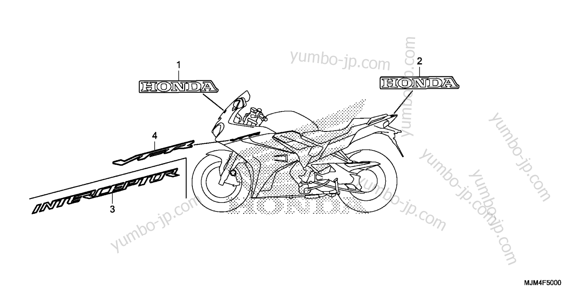 MARK / EMBLEM for motorcycles HONDA VFR800F AC 2014 year