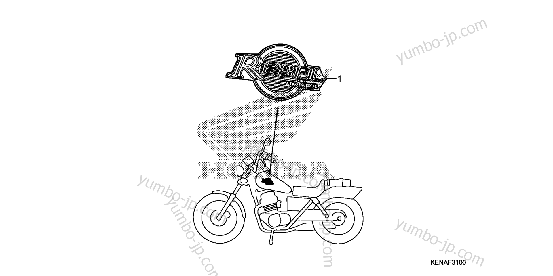 MARKS (1) for motorcycles HONDA CMX250C AC 2003 year