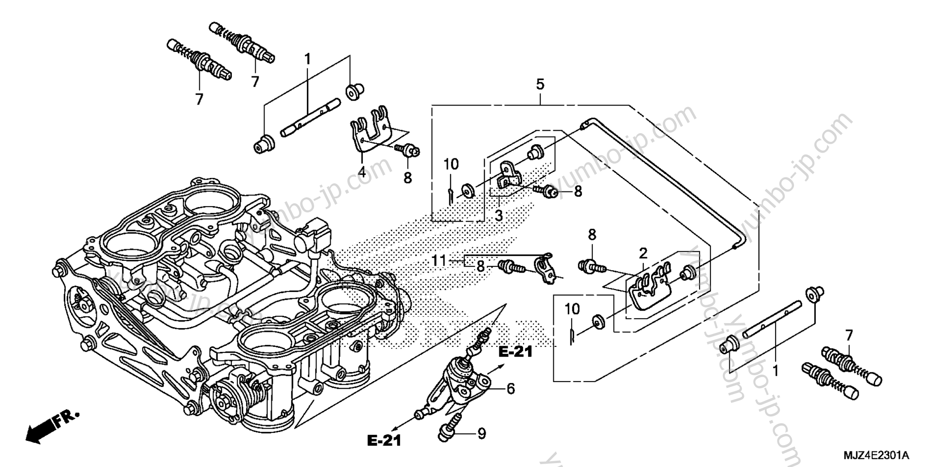 THROTTLE BODY (COMPONENT PARTS) для мотоциклов HONDA ST1300PA AC 2015 г.