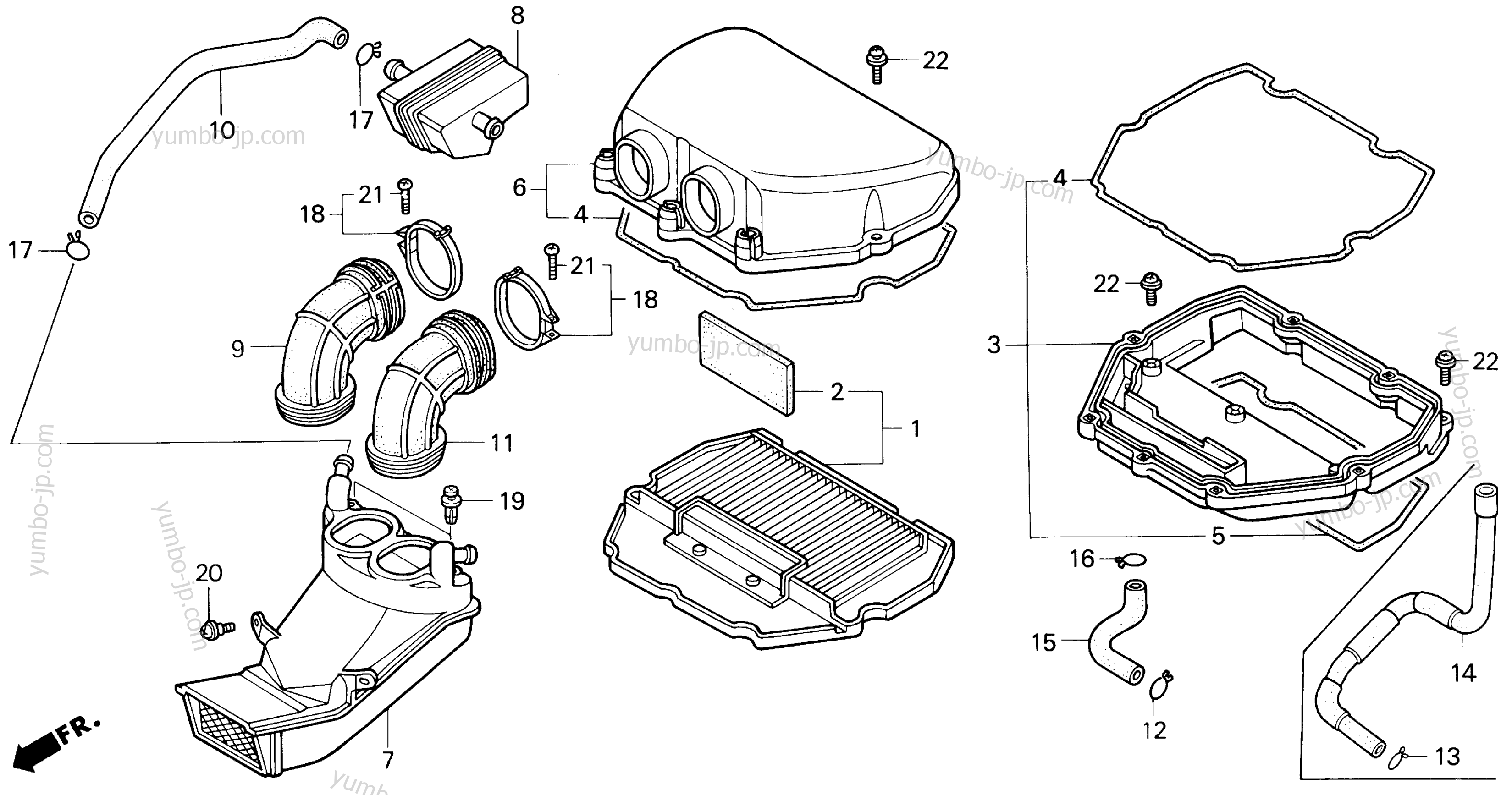 AIR CLEANER для мотоциклов HONDA CBR600SJR AC 1996 г.