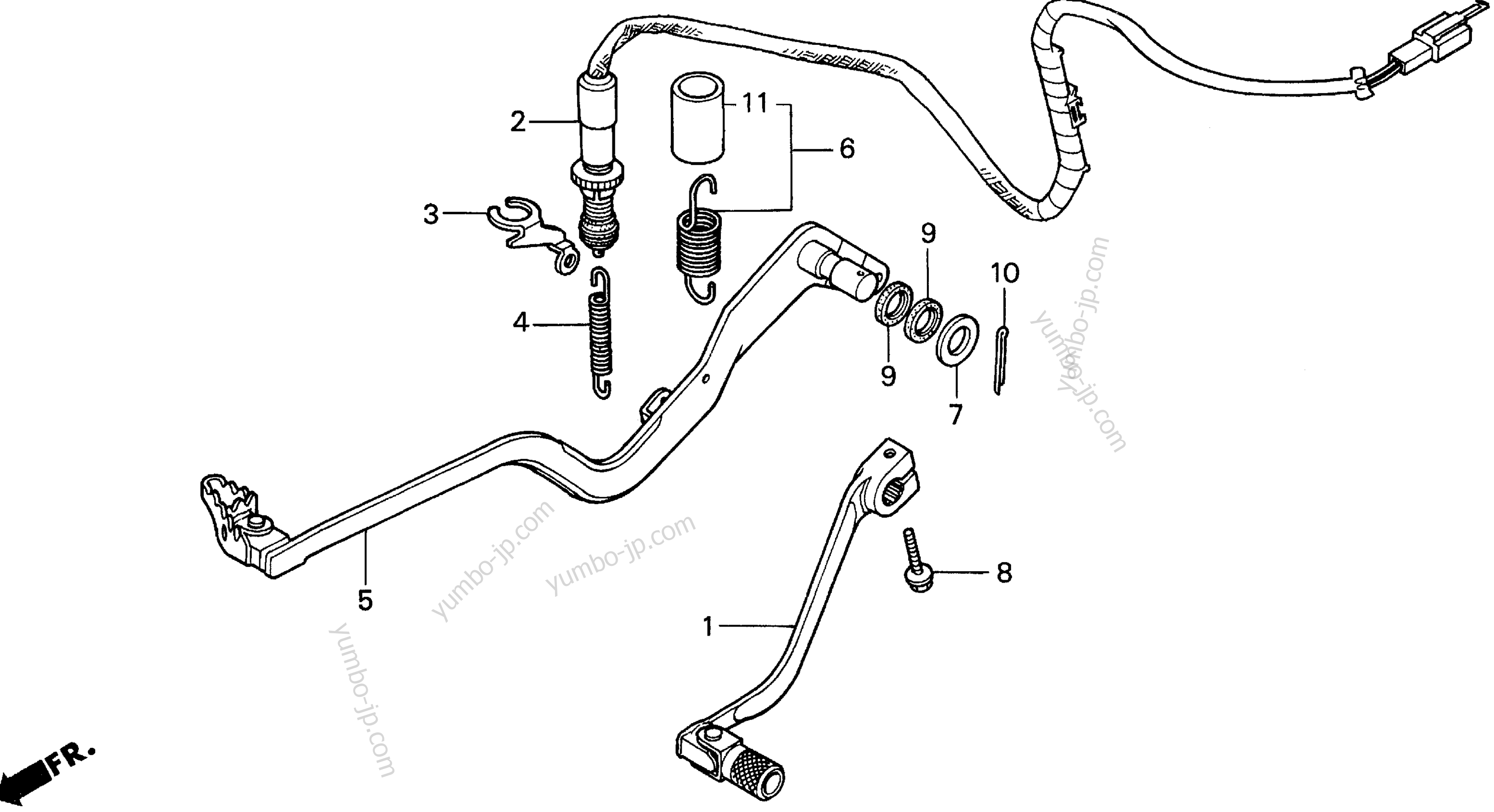 PEDAL для мотоциклов HONDA XR650L AC 1993 г.