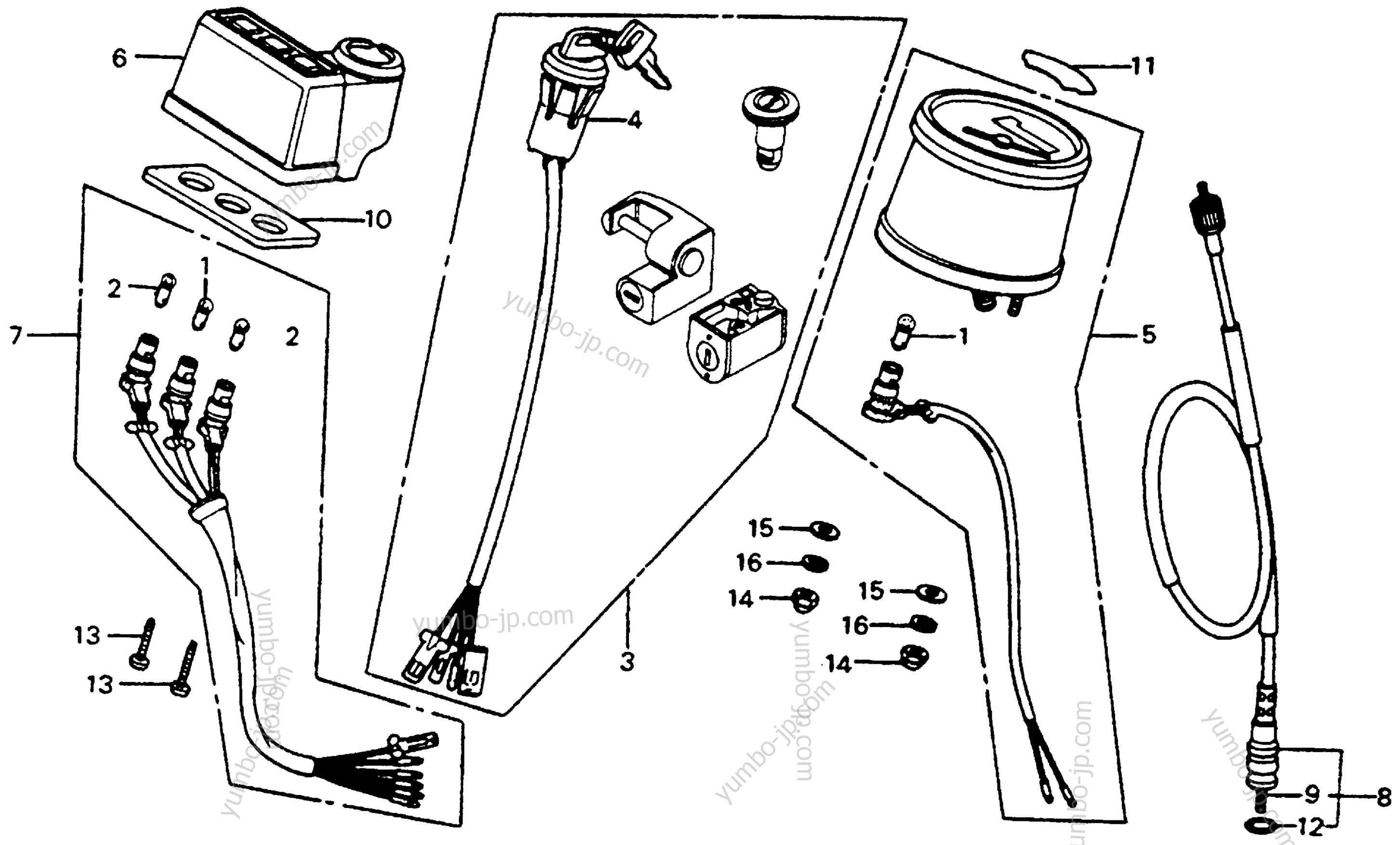 SPEEDOMETER / KEY SET для мотоциклов HONDA CB125S A 1979 г.