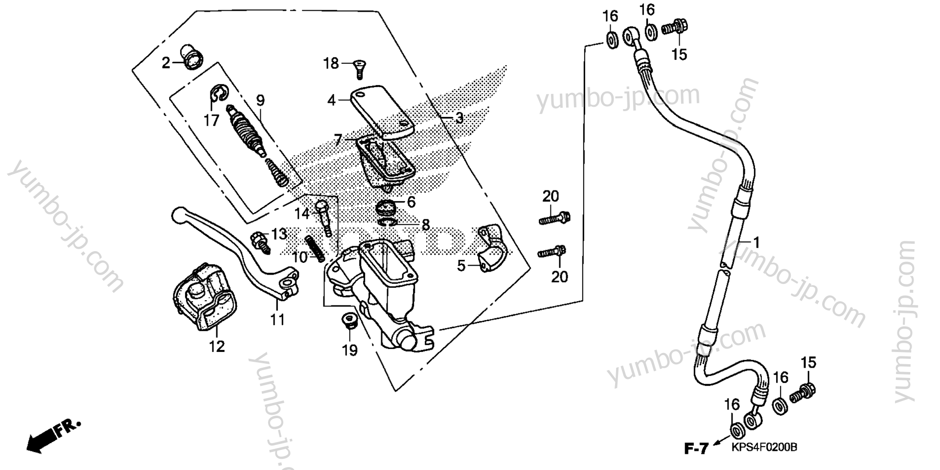 FRONT BRAKE MASTER CYLINDER for motorcycles HONDA CRF230F A 2004 year