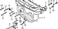TRANSMISSION COVER / WATER PUMP