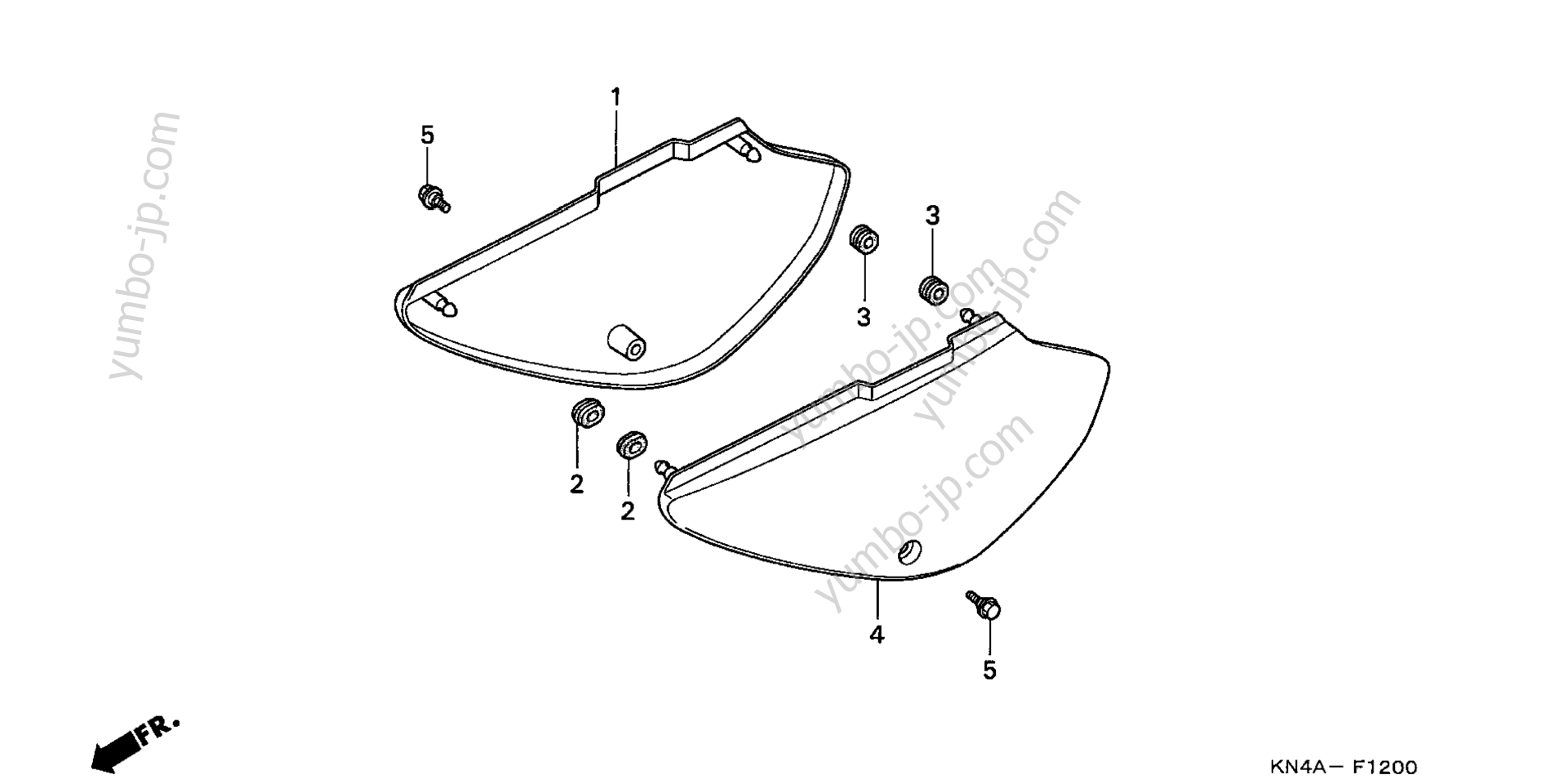 SIDE COVER for motorcycles HONDA XR100R A 2003 year