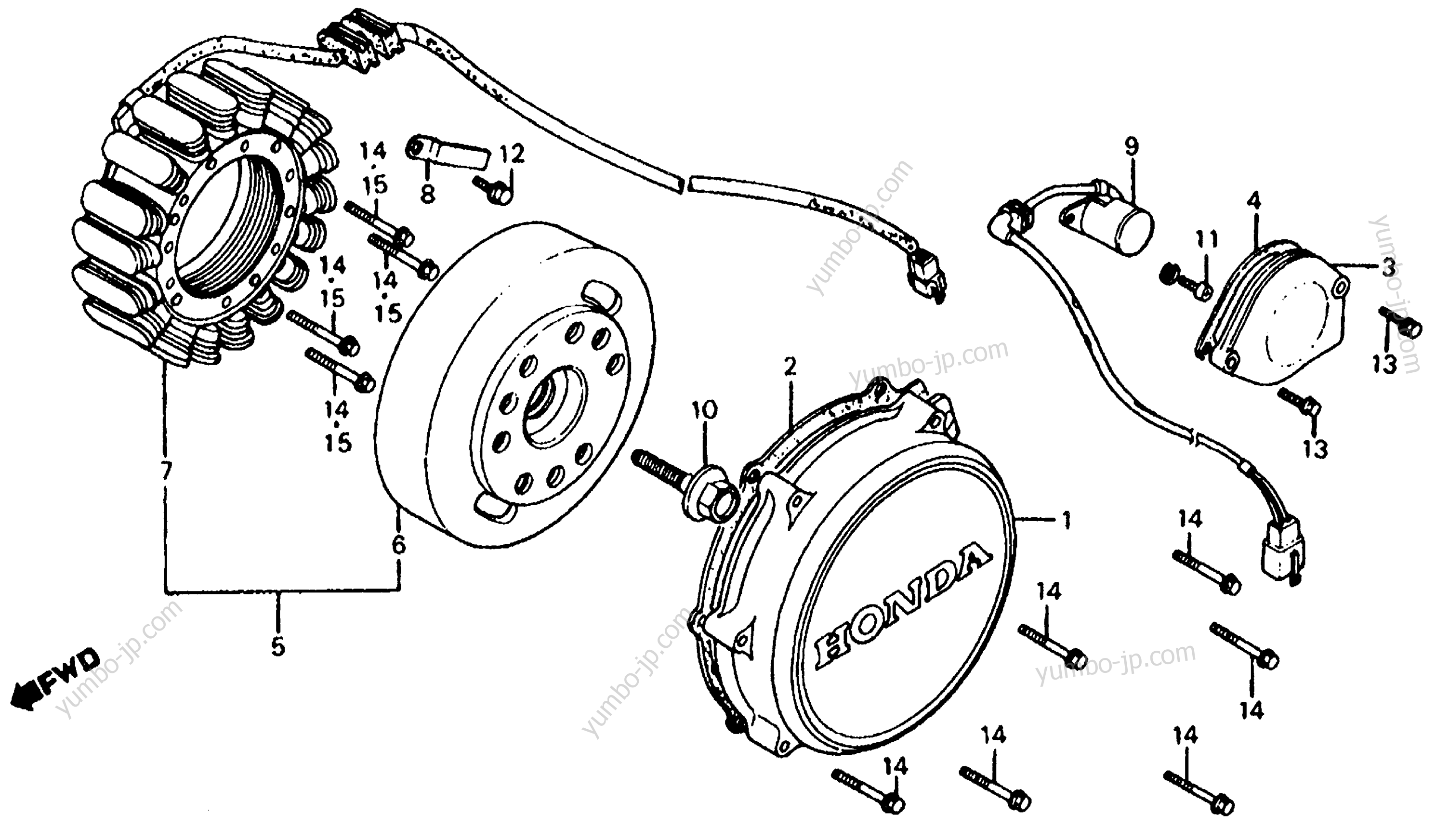 ALTERNATOR for motorcycles HONDA VF700C AC 1986 year