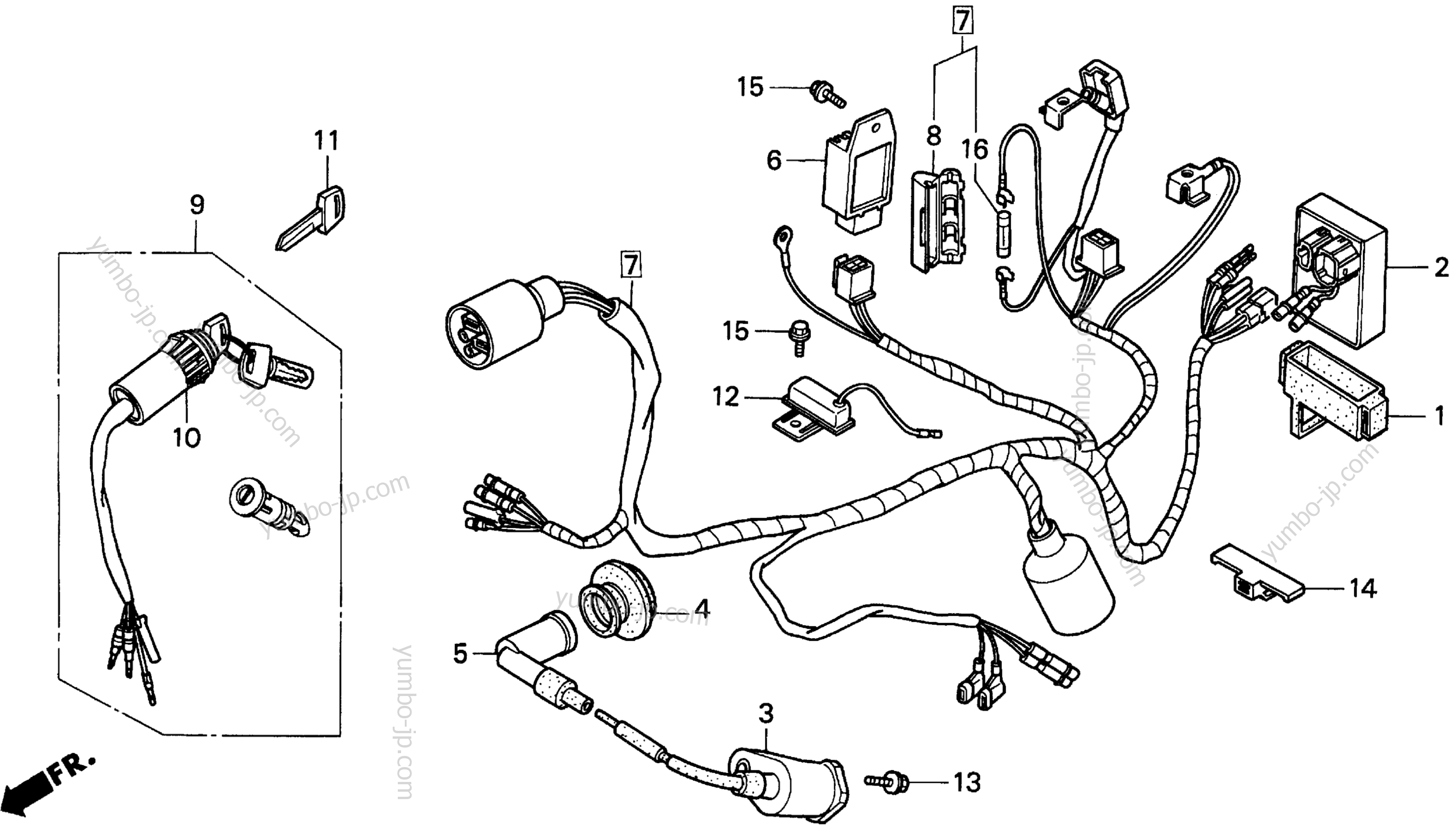 WIRE HARNESS for motorcycles HONDA EZ90 A 1992 year