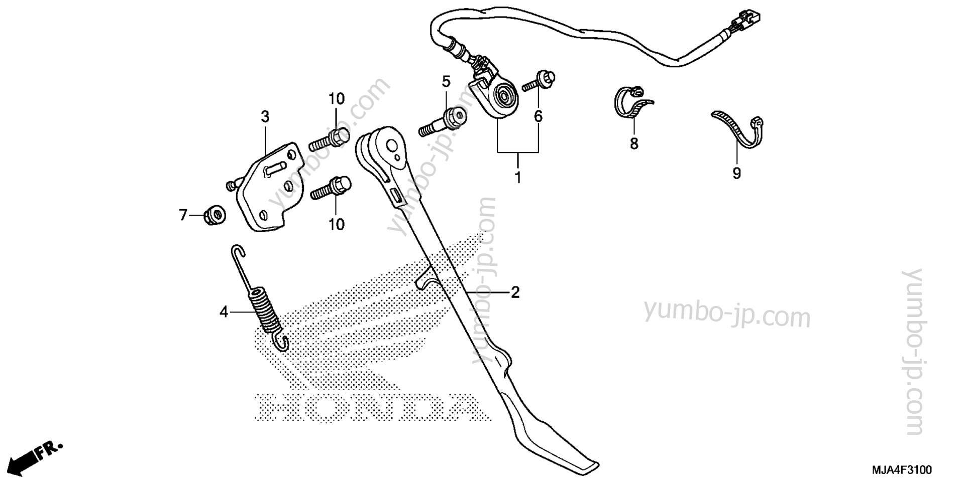 SIDE STAND (1) for motorcycles HONDA VT750C2B A 2012 year
