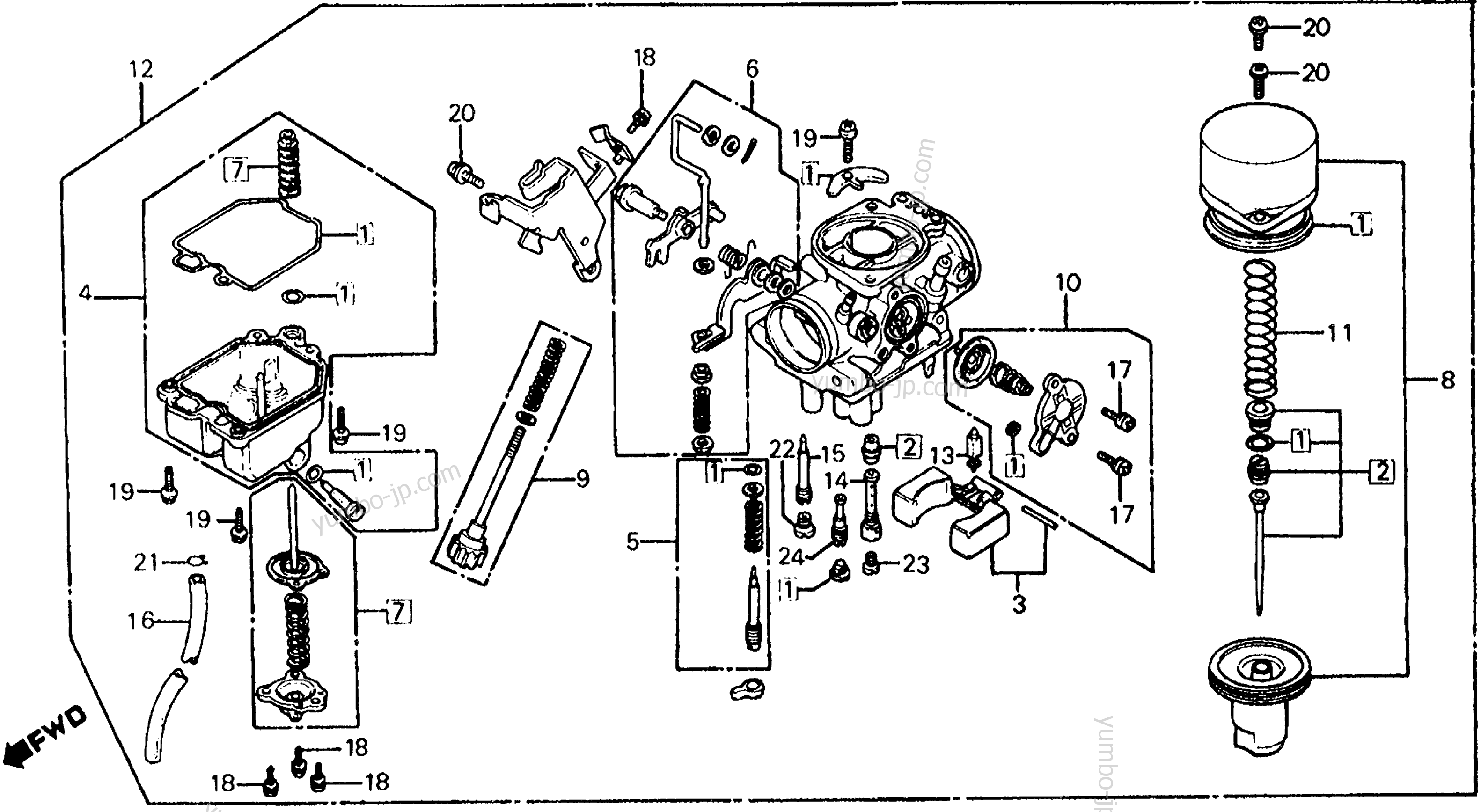 Карбюратор для мотоциклов HONDA FT500 A 1982 г.