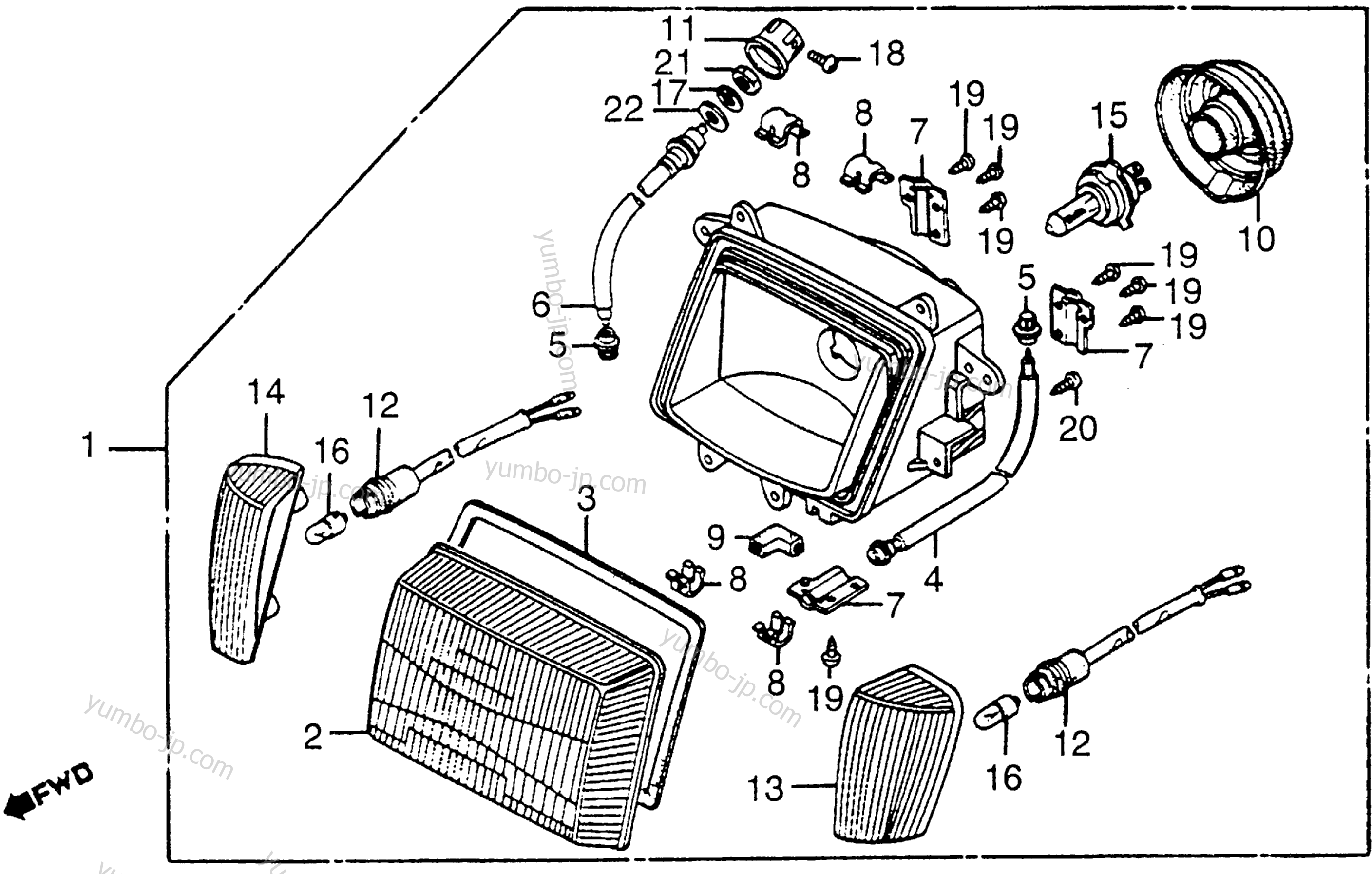 HEADLIGHT для мотоциклов HONDA GL1200I AC 1985 г.