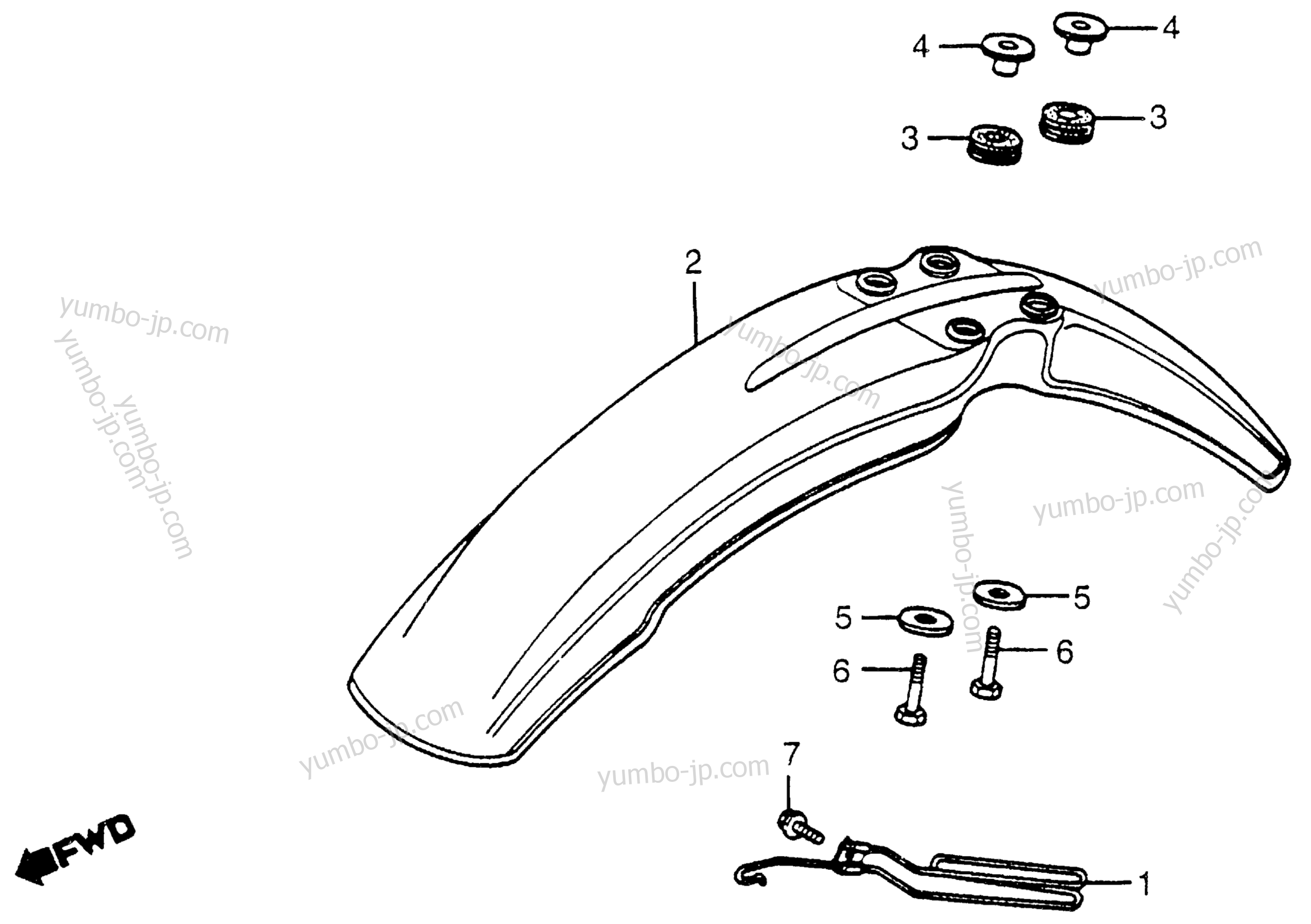 FRONT FENDER for motorcycles HONDA XL125S AC 1985 year