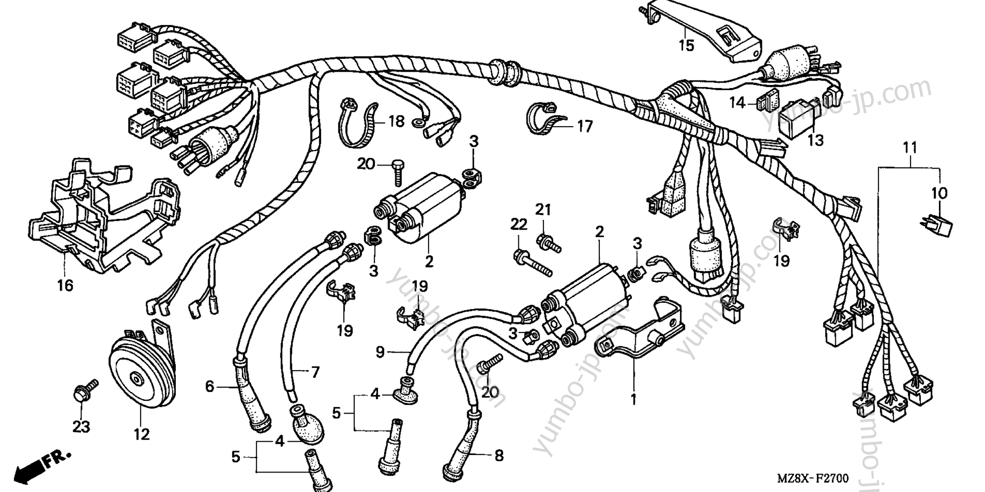 WIRE HARNESS for motorcycles HONDA VT600C A 2004 year
