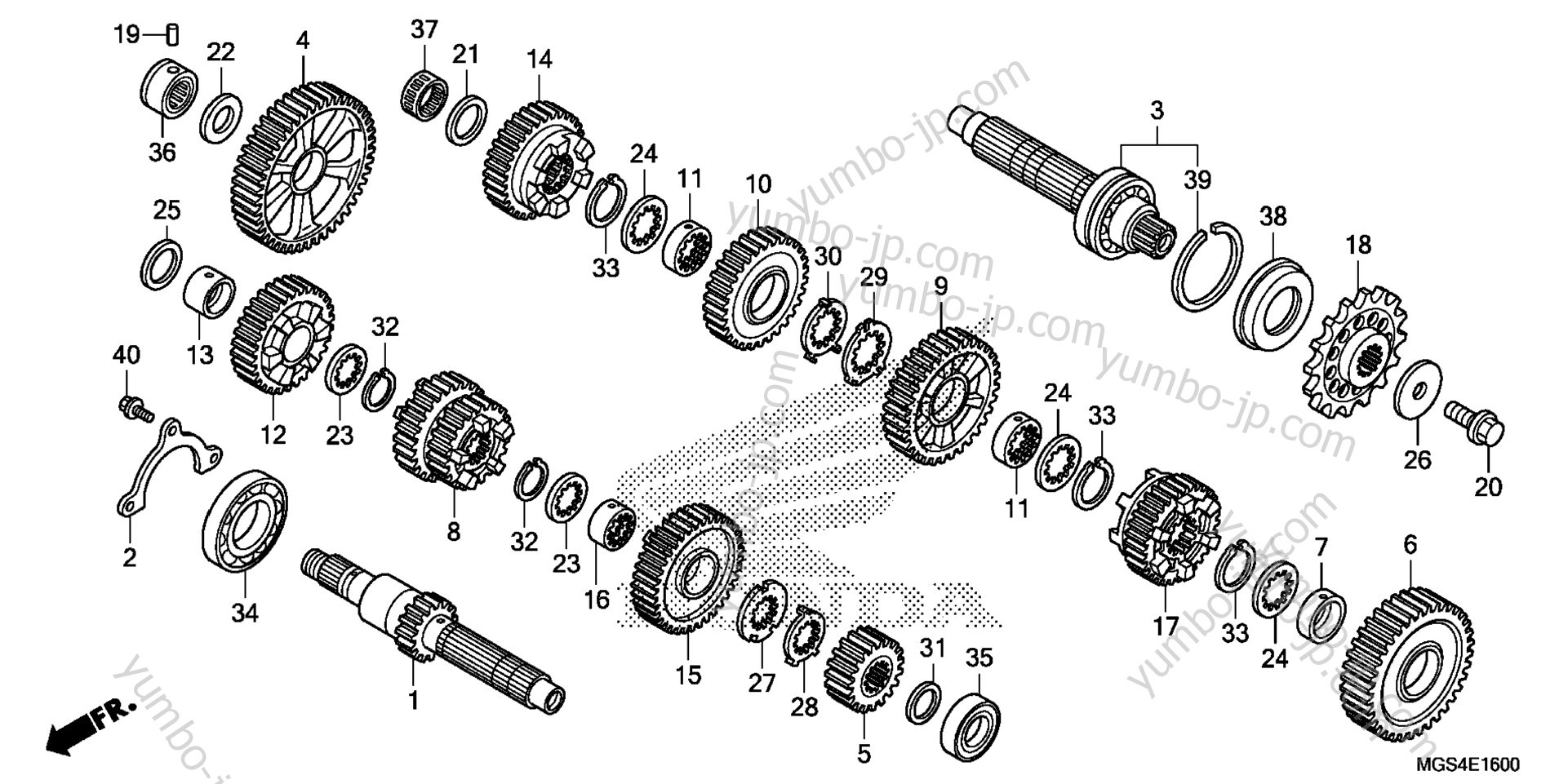 TRANSMISSION (NC700X/XA) for motorcycles HONDA NC700X AC 2012 year