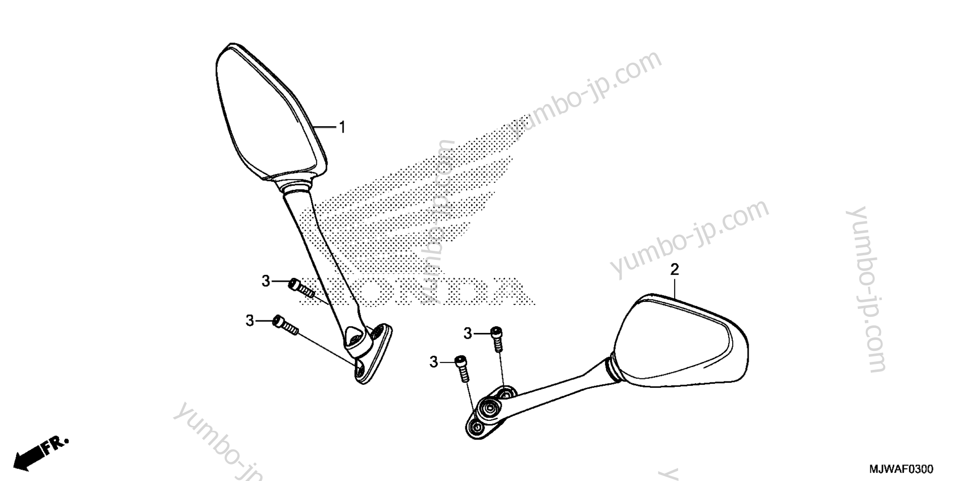 MIRROR for motorcycles HONDA CBR500R 3A 2016 year