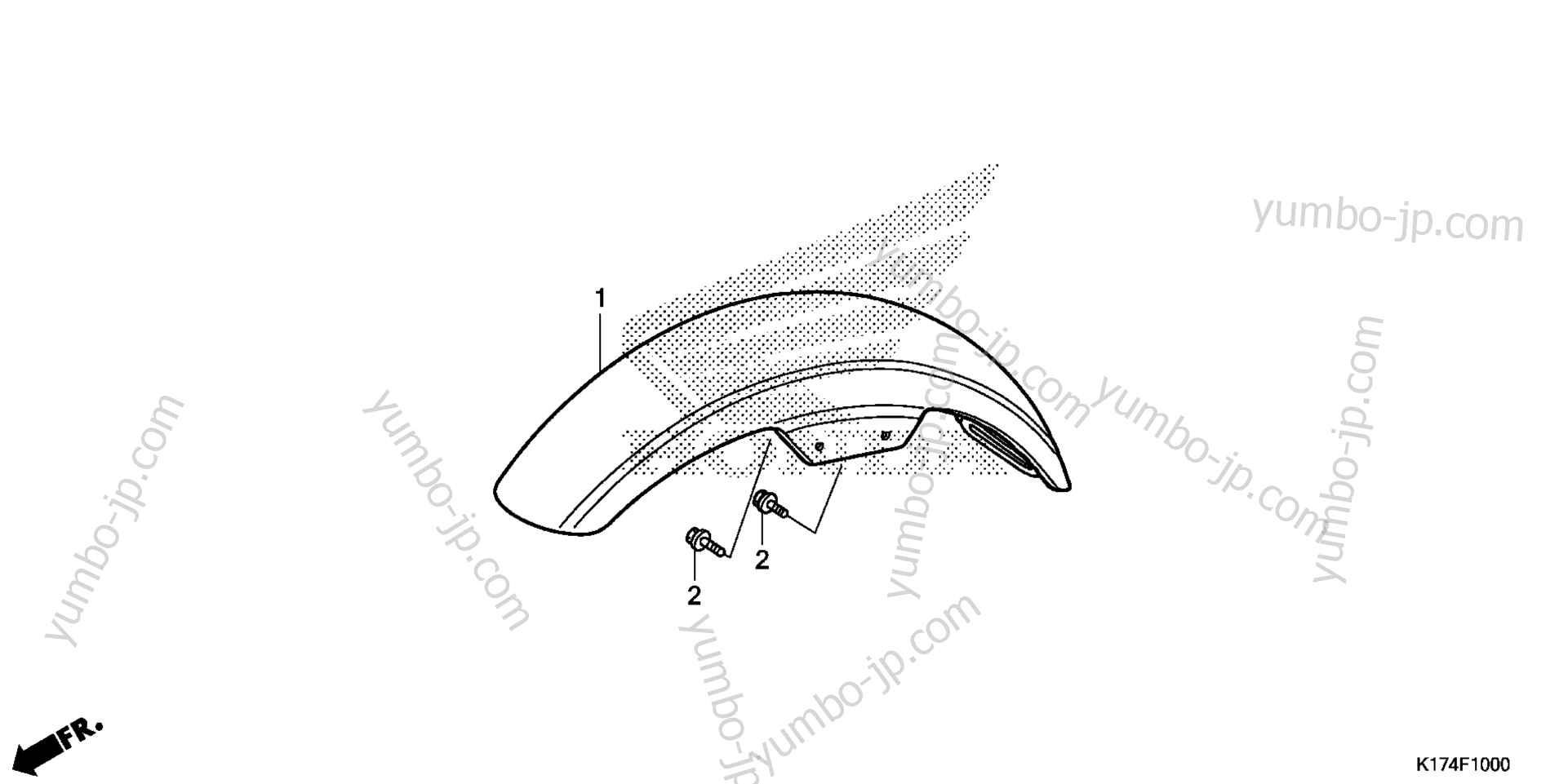 FRONT FENDER for motorcycles HONDA CMX250C A 2013 year