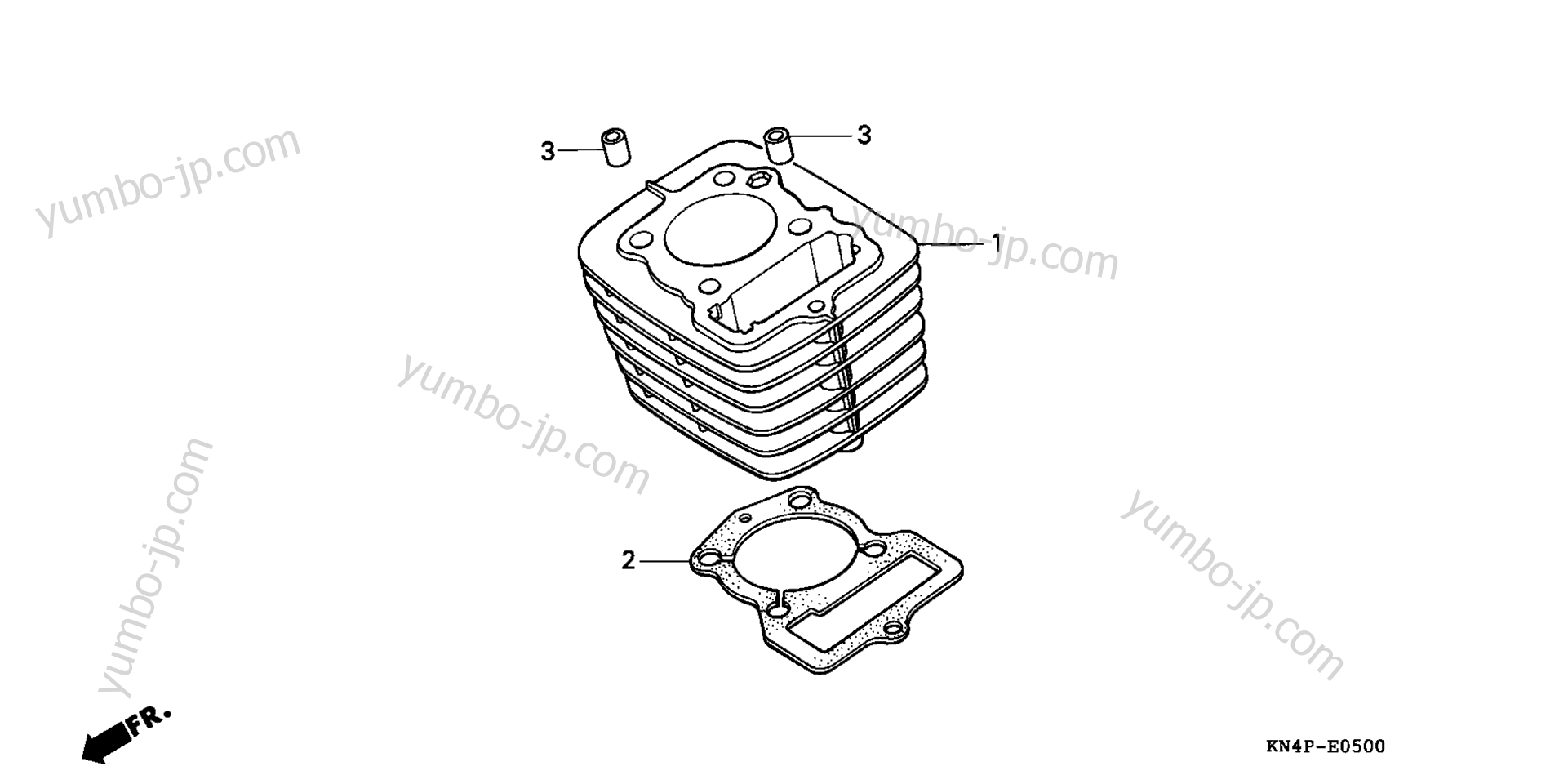 CYLINDER for motorcycles HONDA XR100R A 2003 year