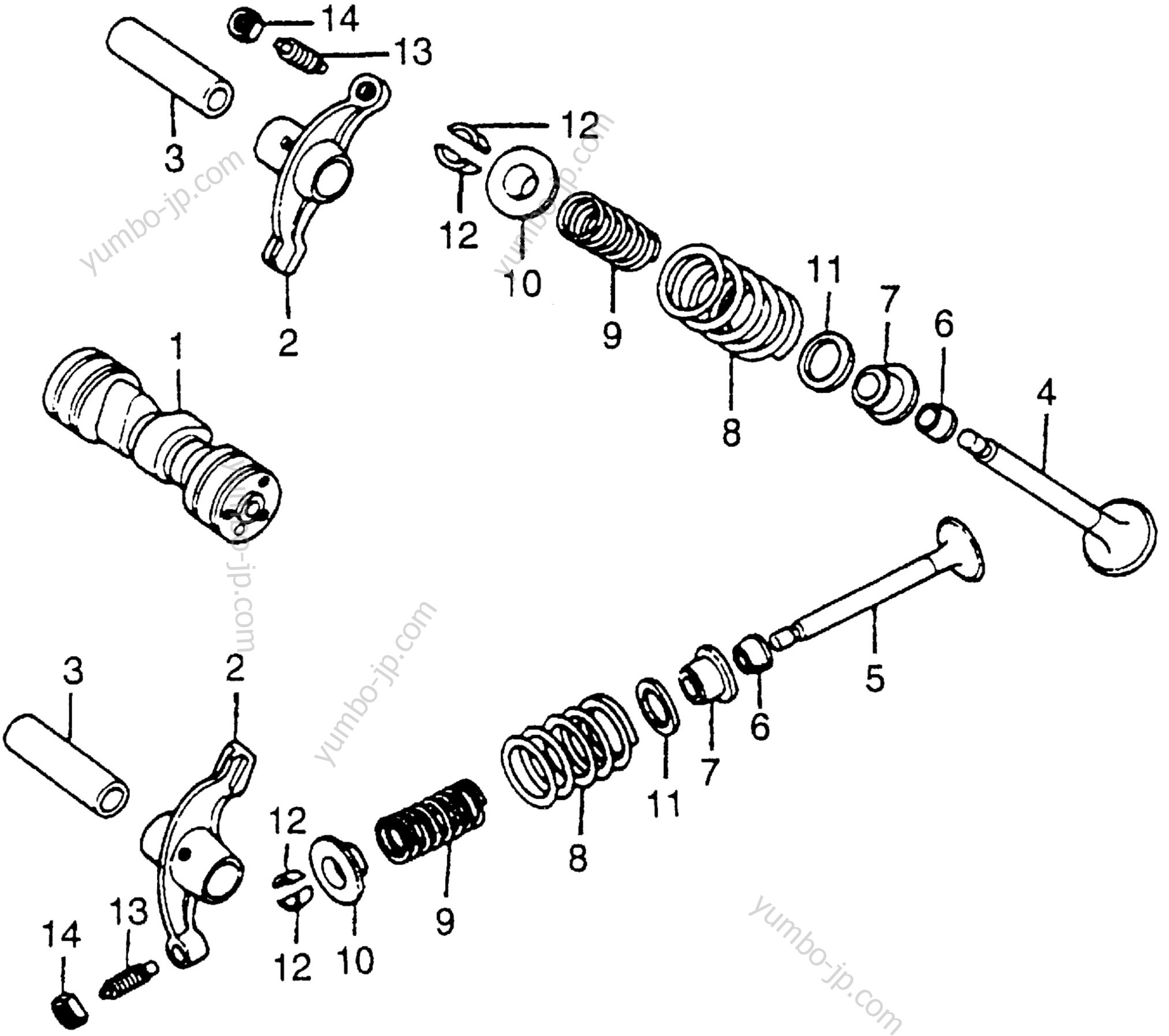 CAMSHAFT / VALVE for motorcycles HONDA CT70 A 1980 year
