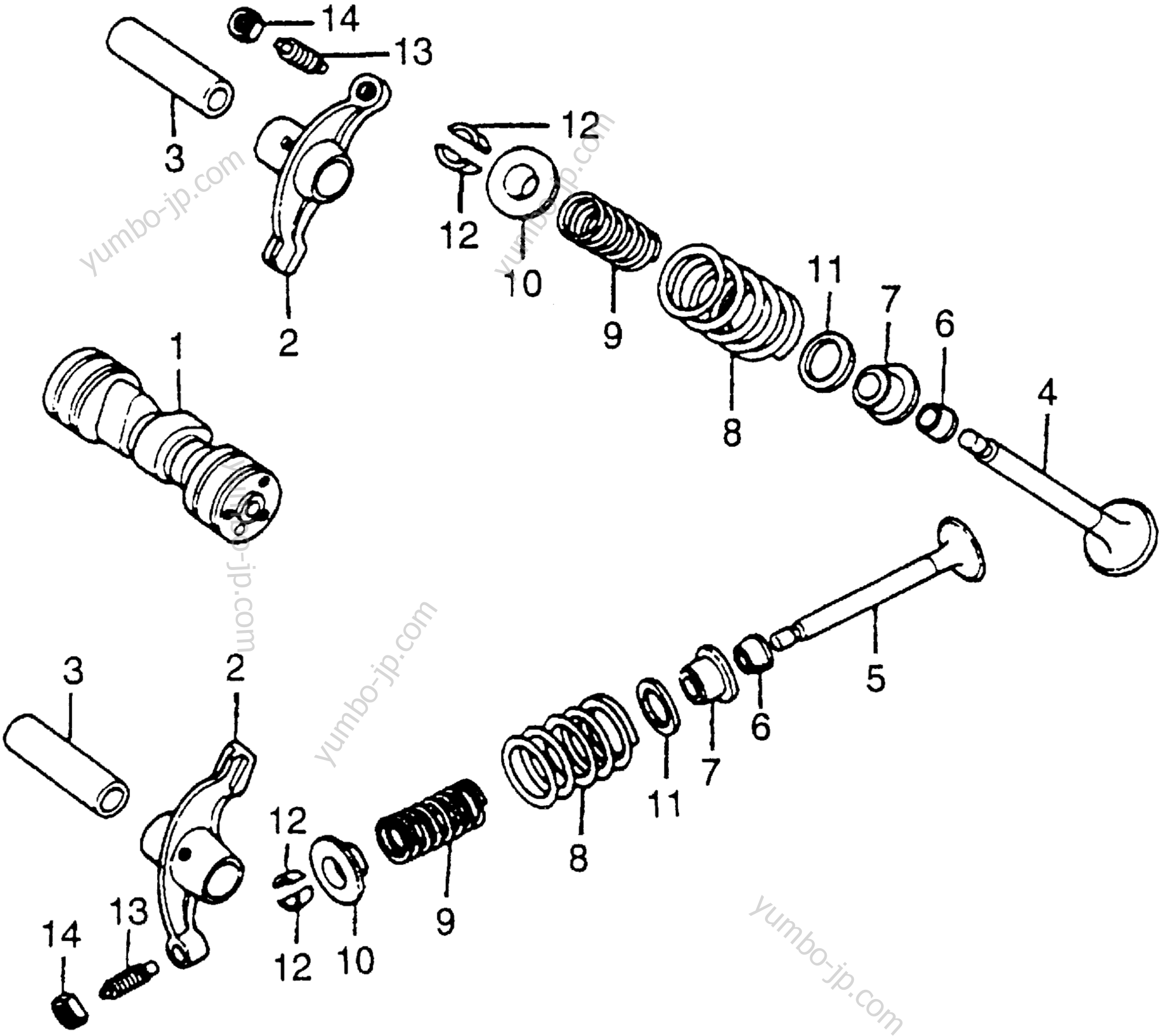 CAMSHAFT / VALVE для мотоциклов HONDA CT70 A 1982 г.