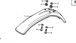 FRONT FENDER for мотоцикла HONDA XR200R A1982 year 