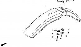 FRONT FENDER for мотоцикла HONDA XL250S A1980 year 
