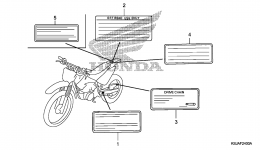 Эмблемы, наклейки для мотоцикла HONDA CRF100F A2011 г. 