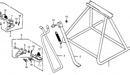 SIDE STAND / STEP for мотоцикла HONDA CR250R A1980 year 