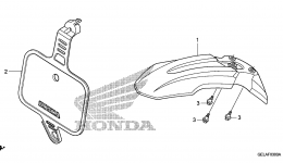 FRONT FENDER for мотоцикла HONDA CRF50F A2007 year 