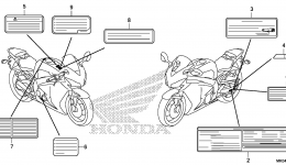 CAUTION LABEL для мотоцикла HONDA CBR1000RR 2A2015 г. 
