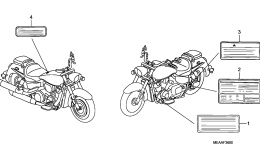 Эмблемы, наклейки для мотоцикла HONDA VTX1300T AC2009 г. 