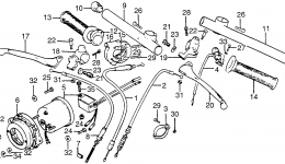 HANDLEBAR / CABLES / CONTROL LEVERS для мотоцикла HONDA MT125R A1978 г. 