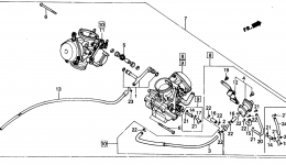 CARBURETOR (ASSY.) for мотоцикла HONDA VT700C A1986 year 