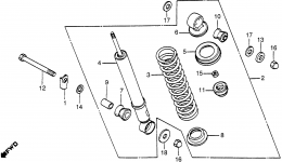 SHOCK ABSORBER for мотоцикла HONDA NU50 A1983 year 