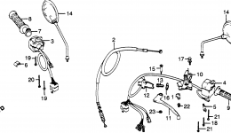 LEVERS / SWITCH / CABLE for мотоцикла HONDA CBX A1979 year 