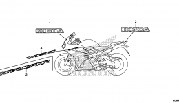MARK / EMBLEM для мотоцикла HONDA VFR800F AC2015 г. 