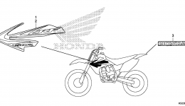 MARK для мотоцикла HONDA CRF150R AC2017 г. 