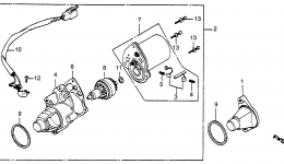 STARTER MOTOR for мотоцикла HONDA NU50M A1982 year 